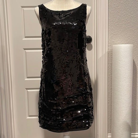 Shift flapper cocktail dress sequins NYE New Year’s Eve - Picture 1 of 7